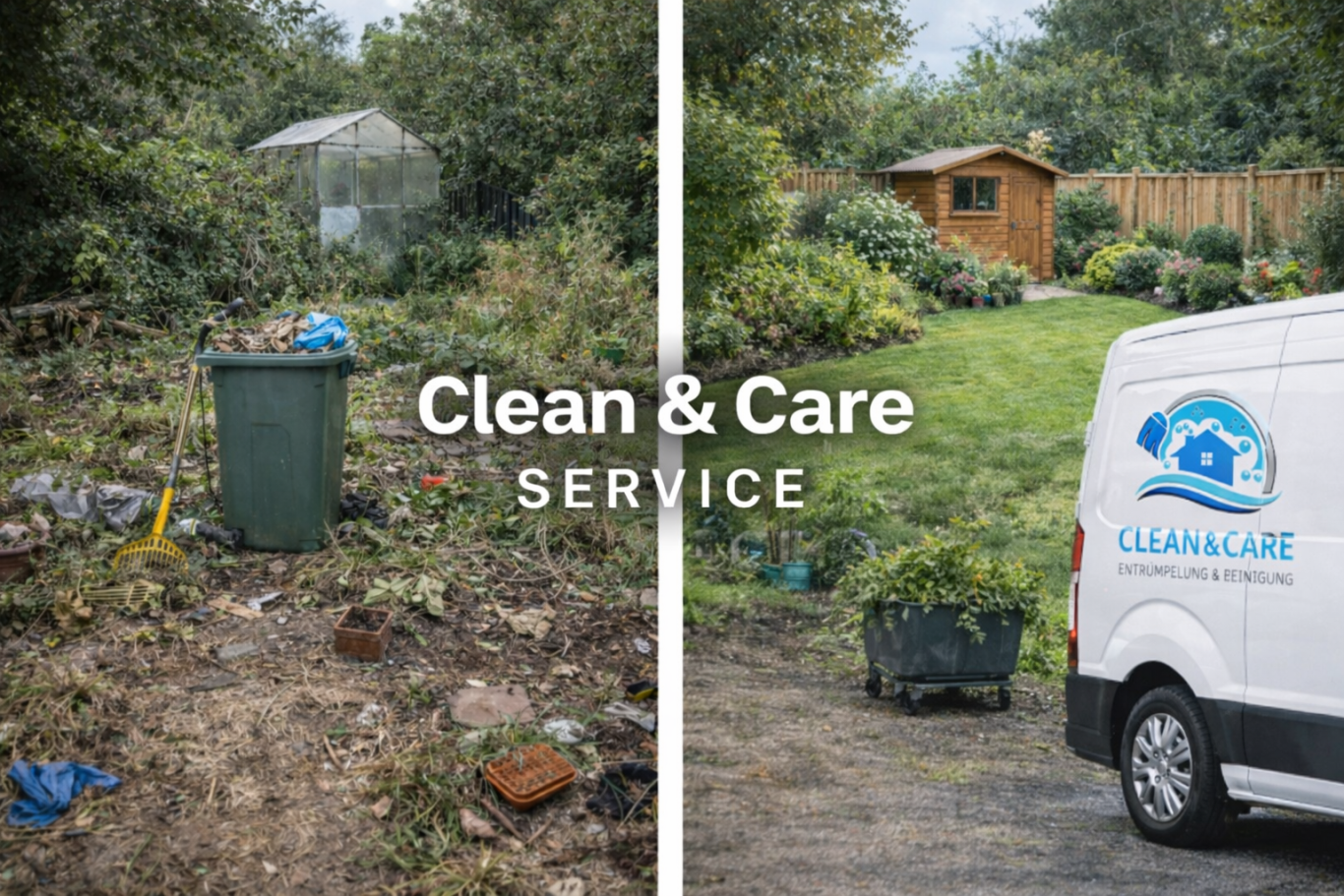 Gartenentrümpelung und Entfernung von Grünschnitt durch Fachpersonal
