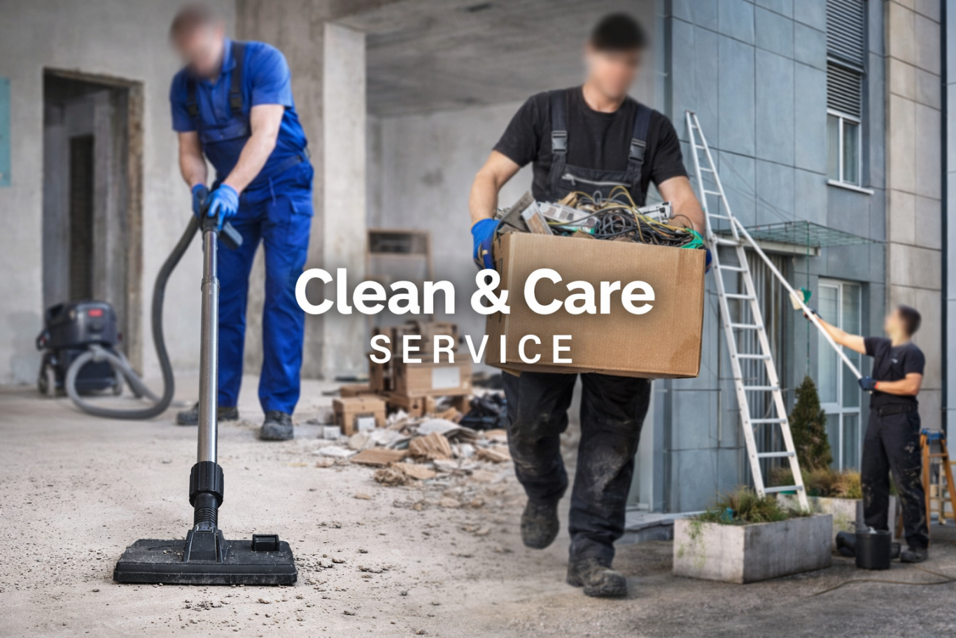 Professionelle Entrümpelung eines Gebäudes durch Clean & Care Service