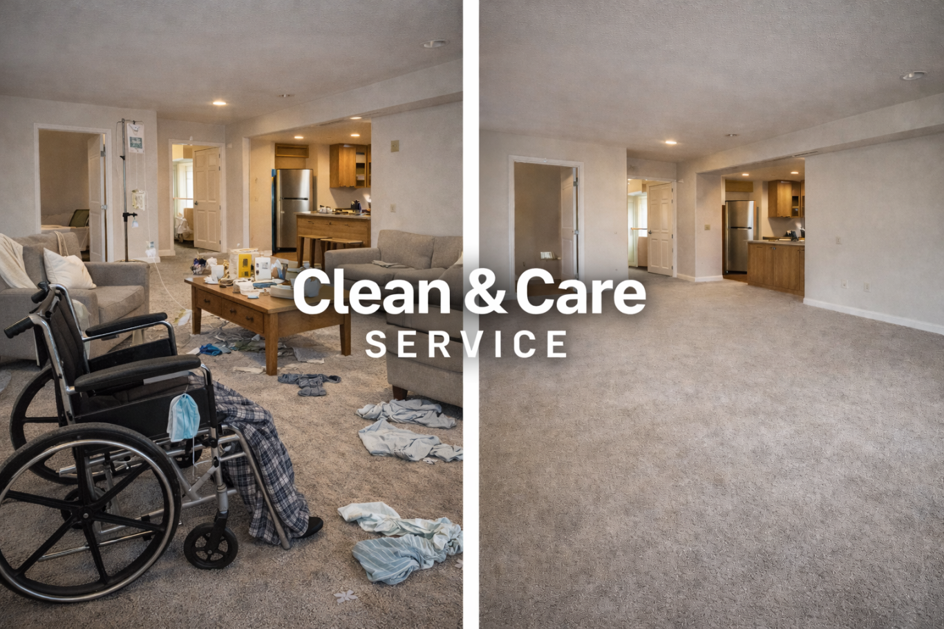 Besenreine Wohnung nach Entrümpelung und Grundreinigung