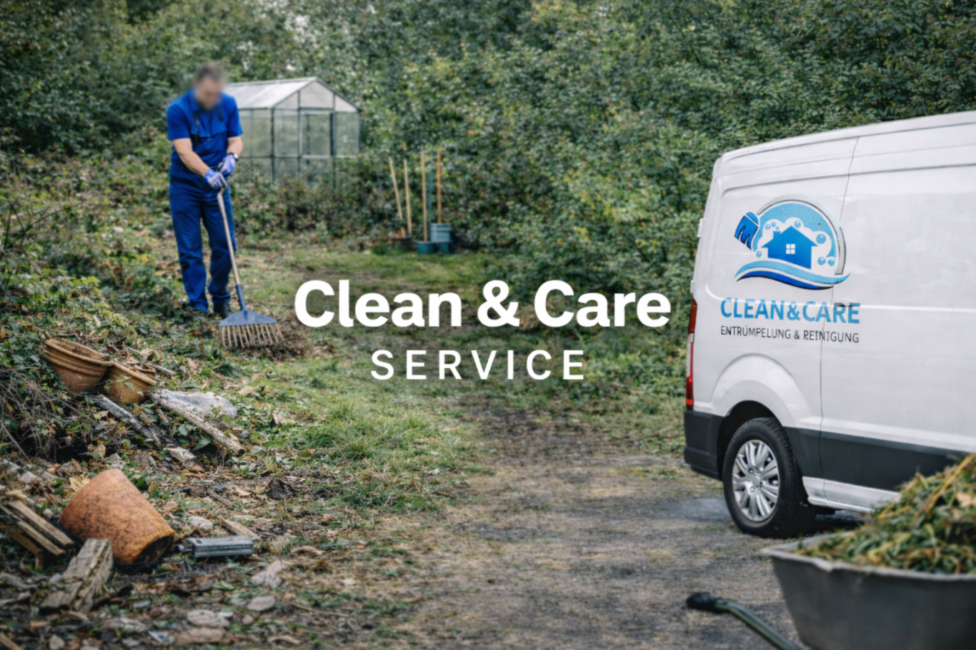 Entrümpelung im Außenbereich durch Clean & Care Service